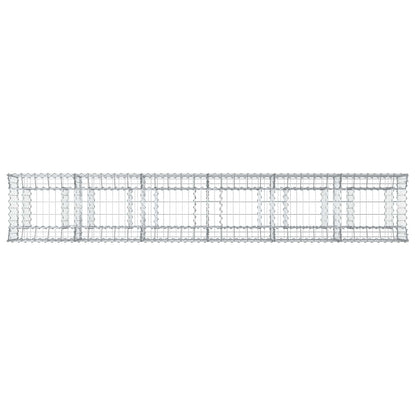Gabionen-Hochbeet 2 stk. 300 x 50 x 60 cm Verzinkter Stahl