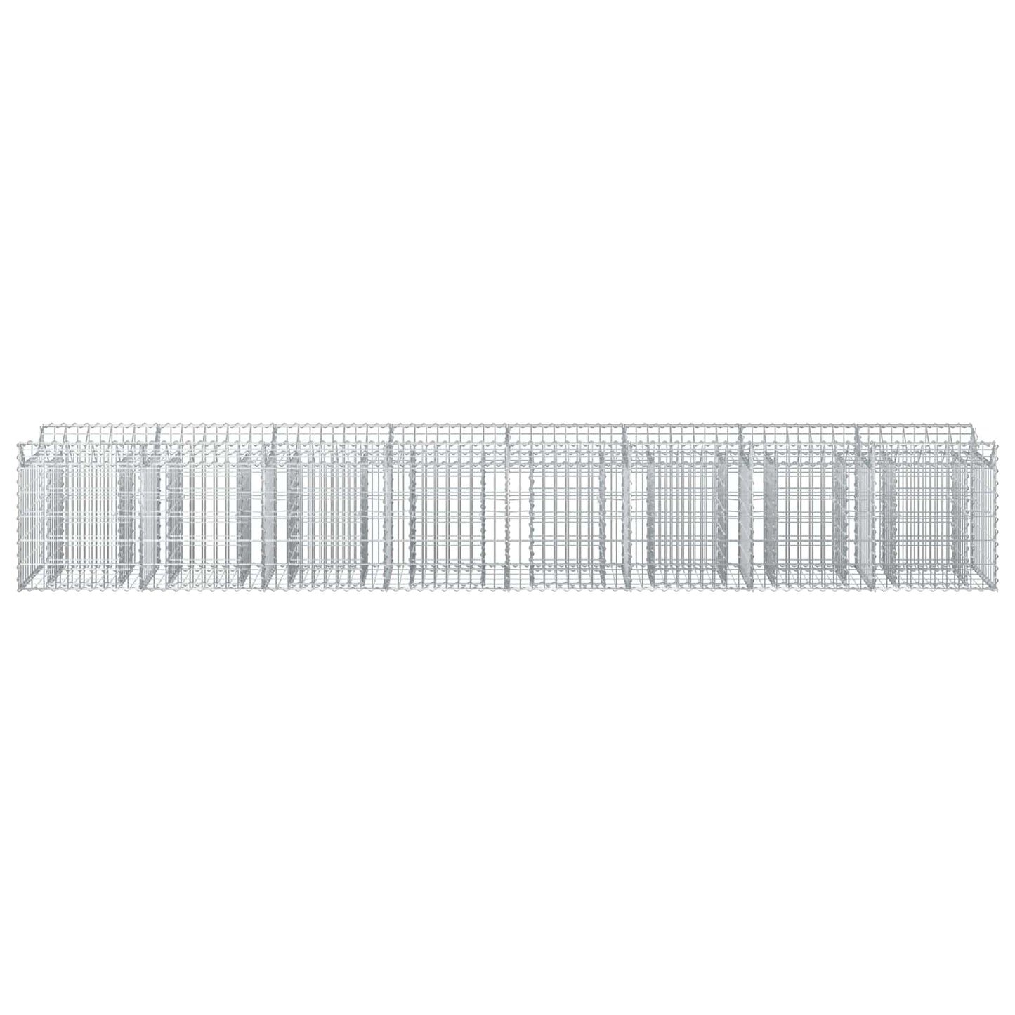 Gabionen-Hochbeet 2 pcs Silber