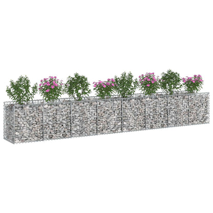 Gabionen-Hochbeet 2 stk. 400 x 50 x 60 cm Verzinkter Stahl