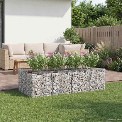 Gabionen-Hochbeet 2 stk. 200 x 100 x 60 cm Verzinkter Stahl