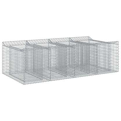 Gabionen-Hochbeet 2 stk. 200 x 100 x 60 cm Verzinkter Stahl