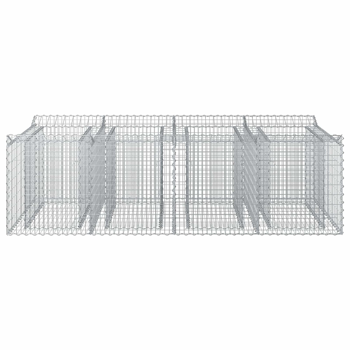 Gabionen-Hochbeet 2 pcs Silber