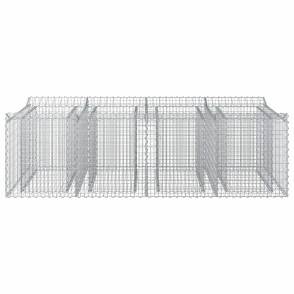 Gabionen-Hochbeet 2 stk. 200 x 100 x 60 cm Verzinkter Stahl