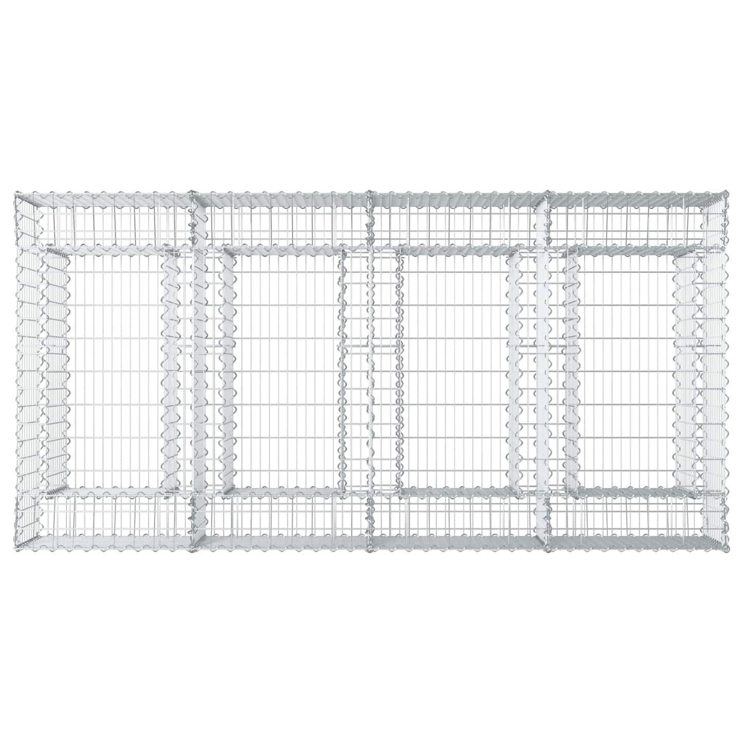 Gabionen-Hochbeet 2 pcs Silber