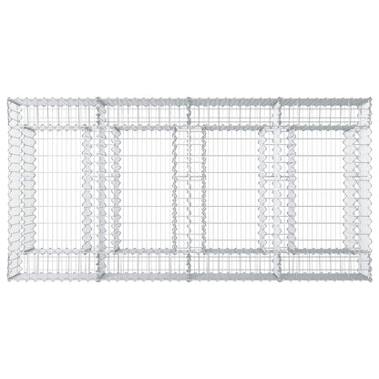 Gabionen-Hochbeet 2 stk. 200 x 100 x 60 cm Verzinkter Stahl