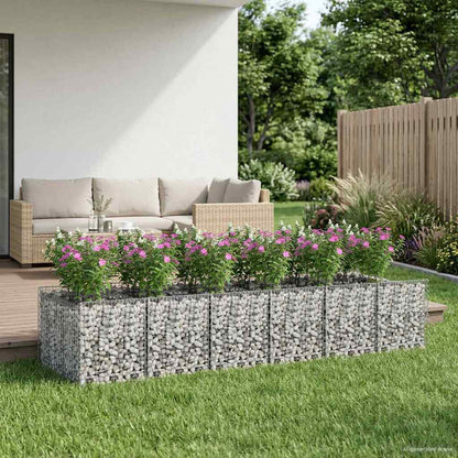 Gabionen-Hochbeet 2 stk. 300 x 100 x 60 cm Verzinkter Stahl