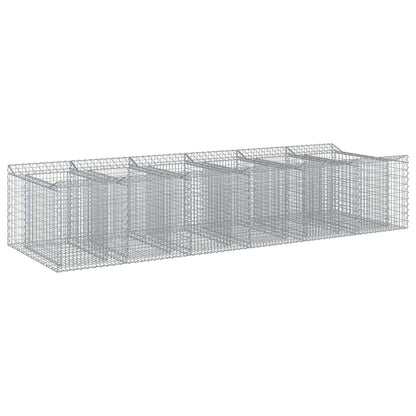 Gabionen-Hochbeet 2 stk. 300 x 100 x 60 cm Verzinkter Stahl