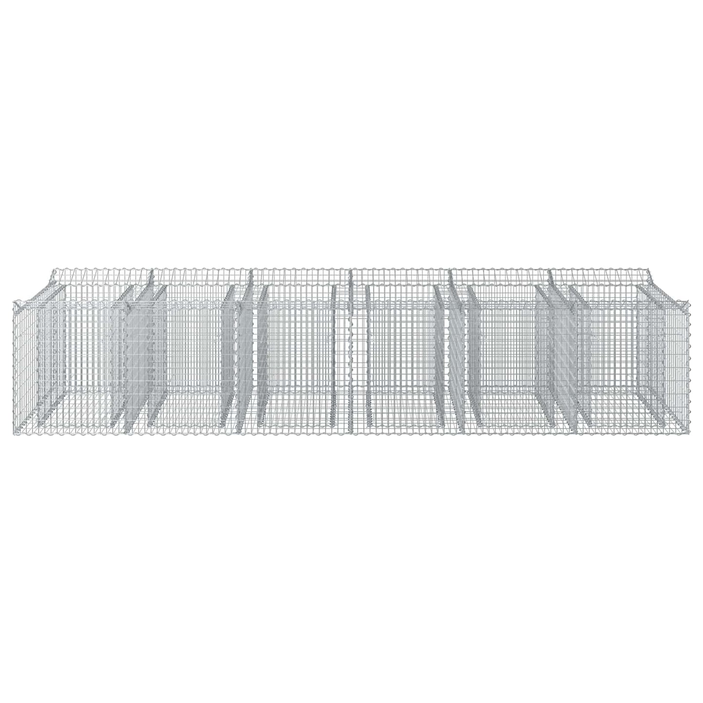 Gabionen-Hochbeet 2 pcs Silber