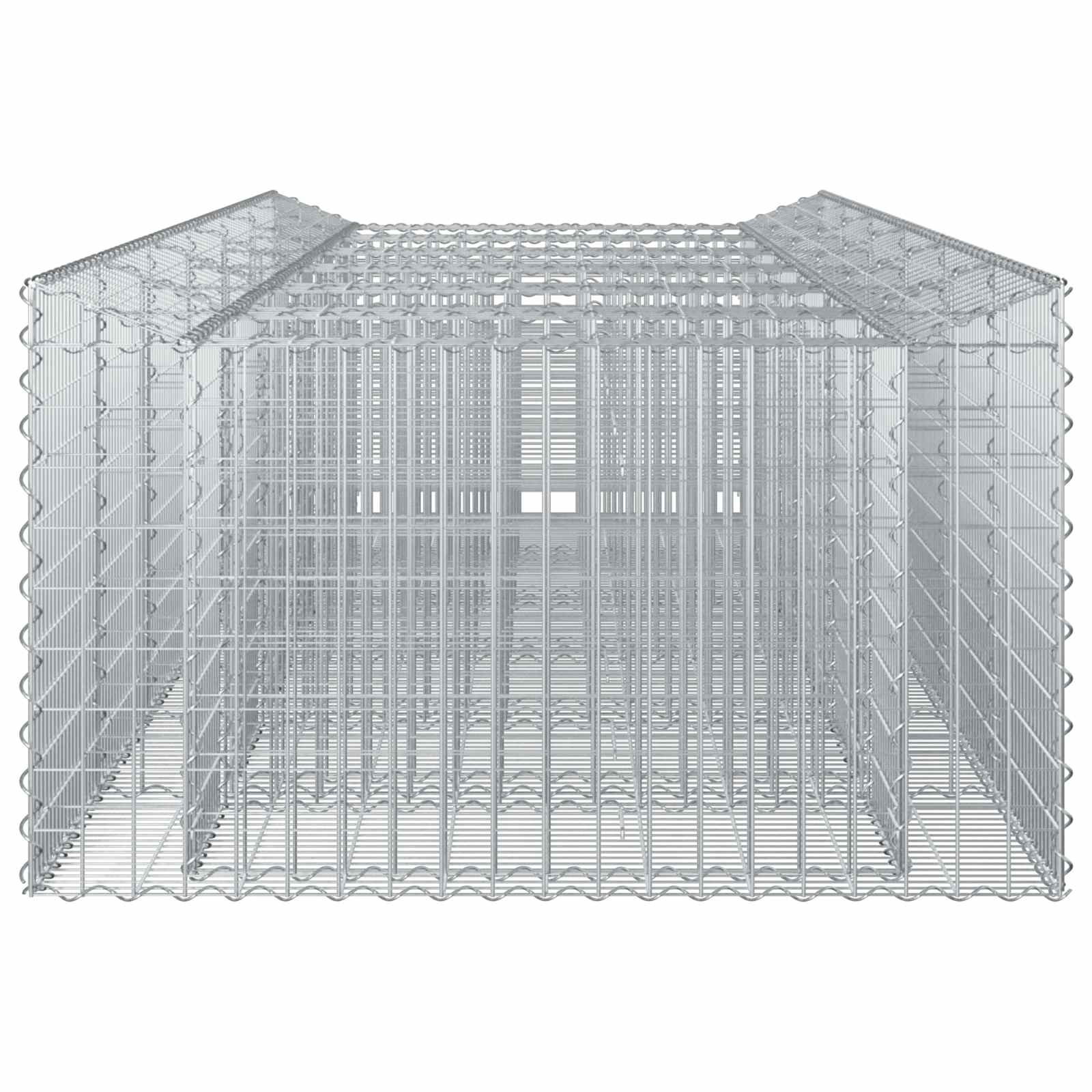 Gabionen-Hochbeet 2 pcs Silber