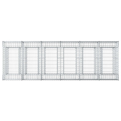 Gabionen-Hochbeet 2 stk. 300 x 100 x 60 cm Verzinkter Stahl