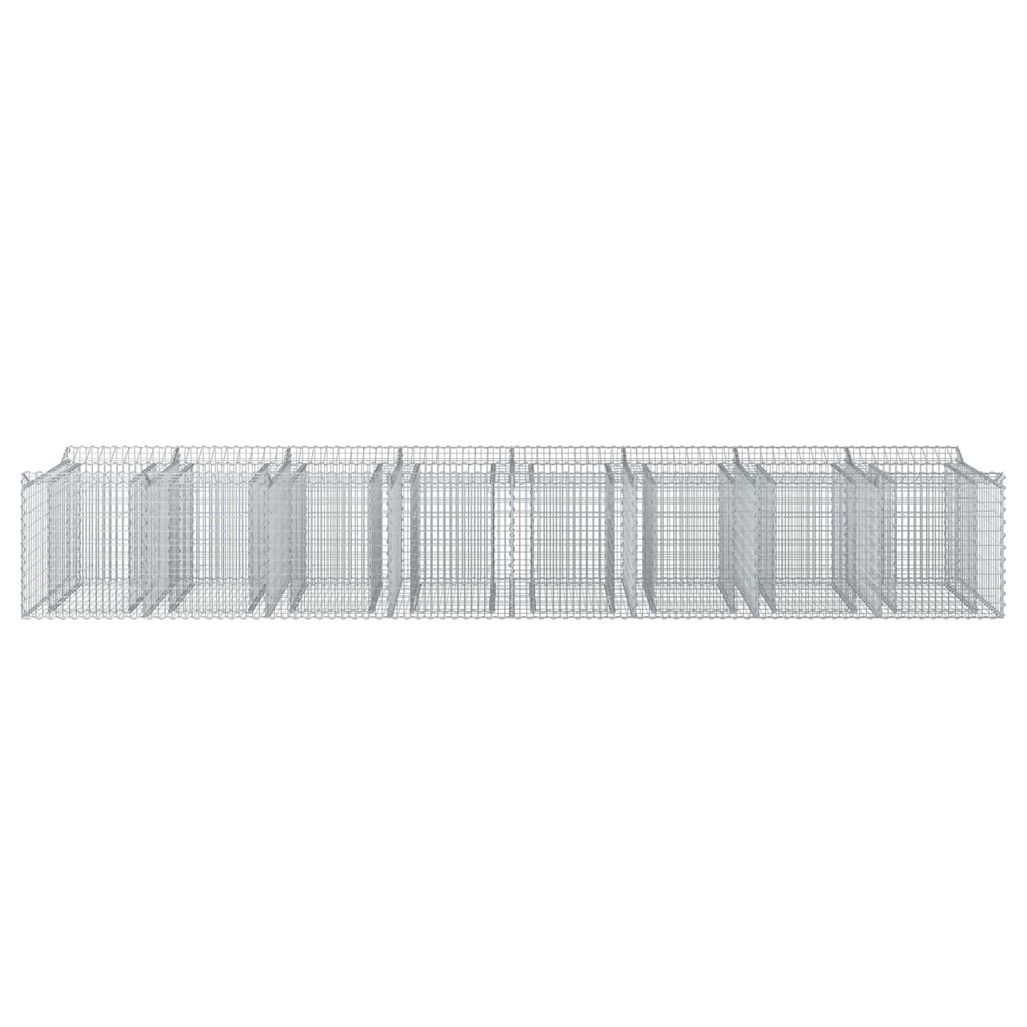 Gabionen-Hochbeet 3 pcs Silber