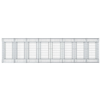 Gabionen-Hochbeet 3 stk. 400 x 100 x 60 cm Verzinkter Stahl