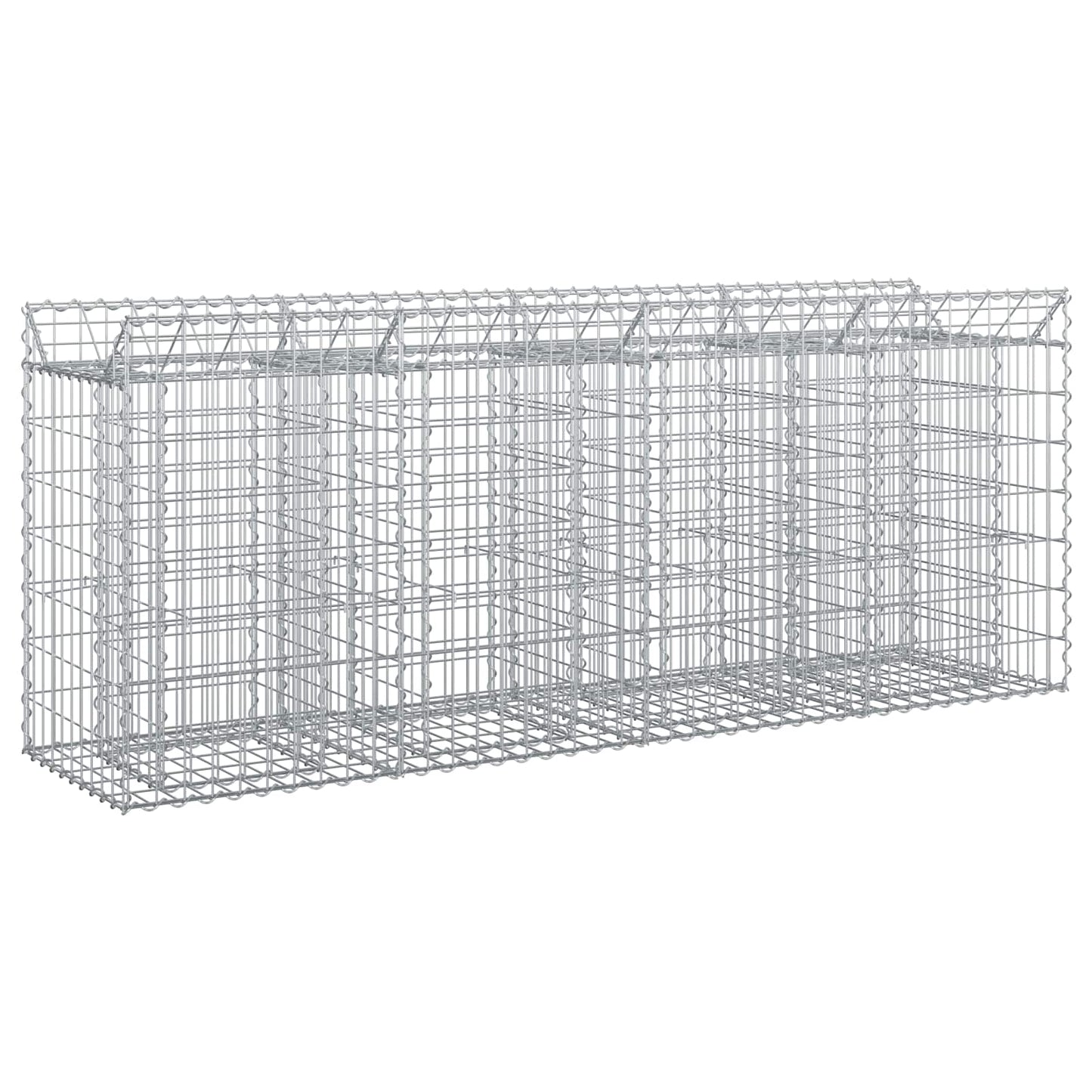 Gabionen-Hochbeet 2 stk. 200 x 50 x 80 cm Verzinkter Stahl