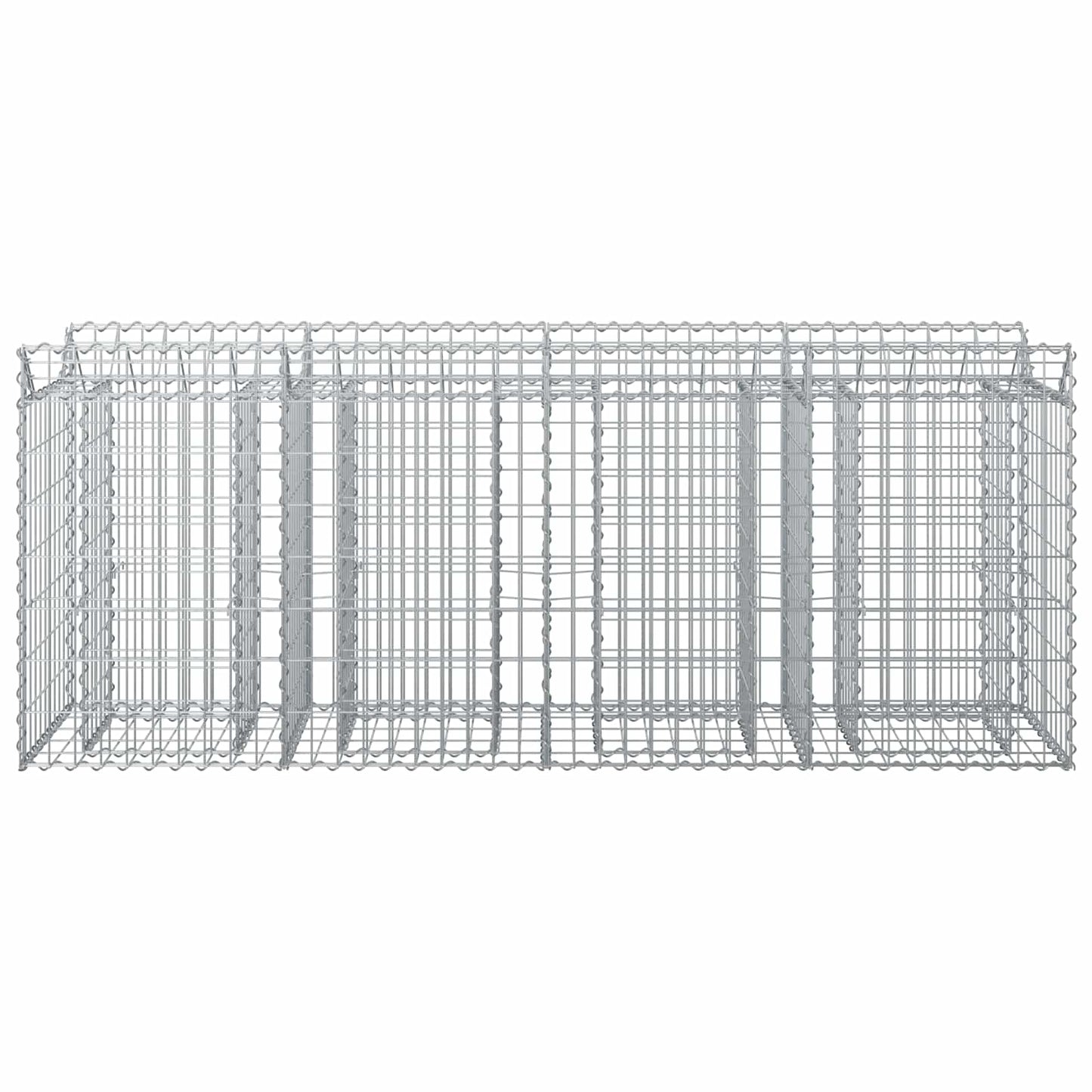 Gabionen-Hochbeet 2 stk. 200 x 50 x 80 cm Verzinkter Stahl