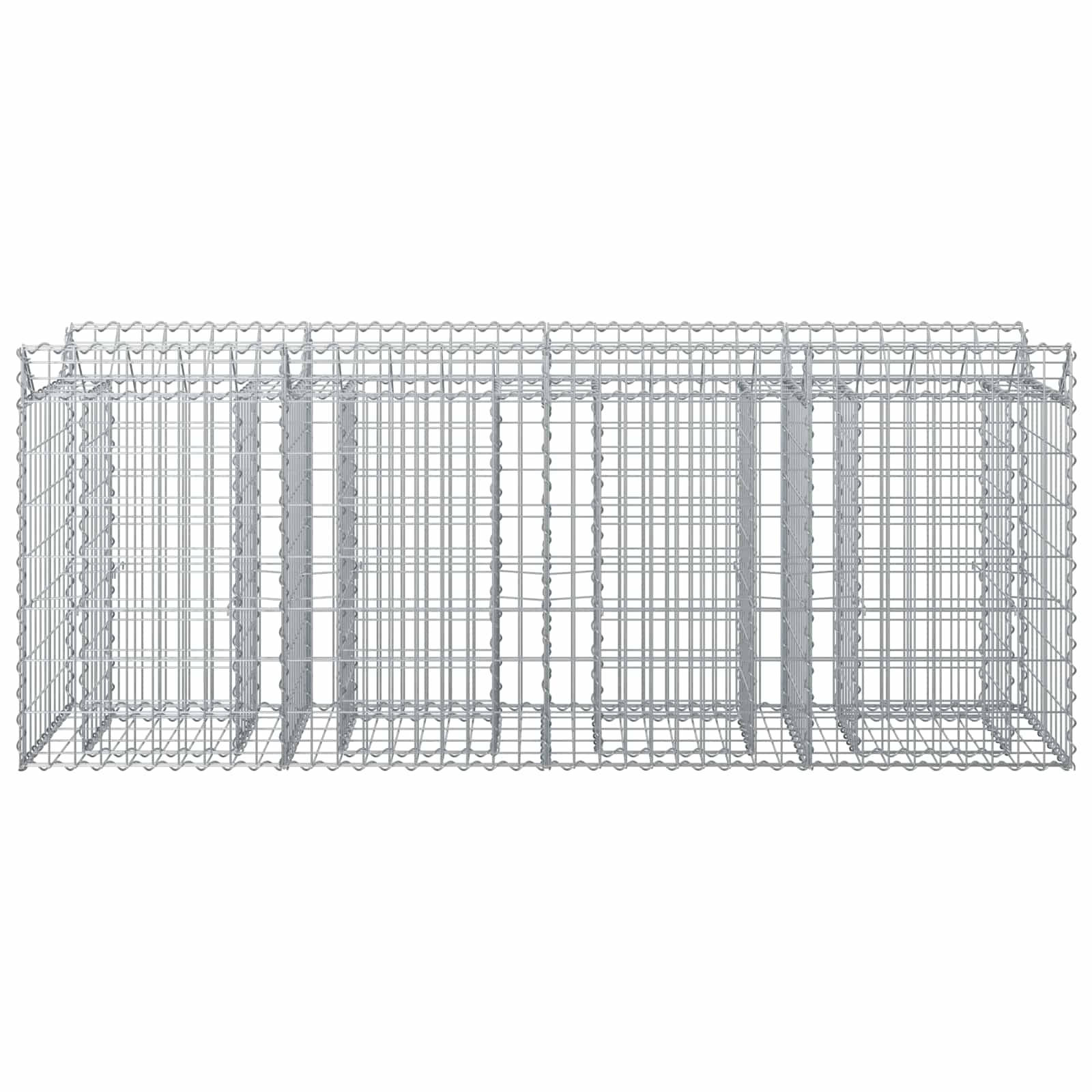 Gabionen-Hochbeet 2 stk. 200 x 50 x 80 cm Verzinkter Stahl