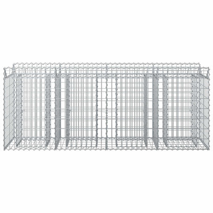 Gabionen-Hochbeet 2 stk. 200 x 50 x 80 cm Verzinkter Stahl
