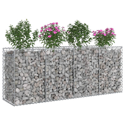 Gabionen-Hochbeet 2 stk. 200 x 50 x 80 cm Verzinkter Stahl