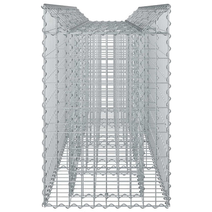 Gabionen-Hochbeet 2 stk. 200 x 50 x 80 cm Verzinkter Stahl