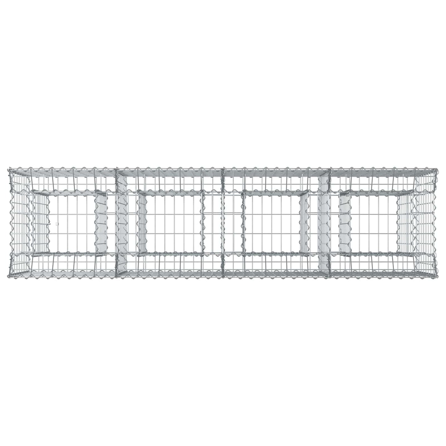 Gabionen-Hochbeet 2 stk. 200 x 50 x 80 cm Verzinkter Stahl