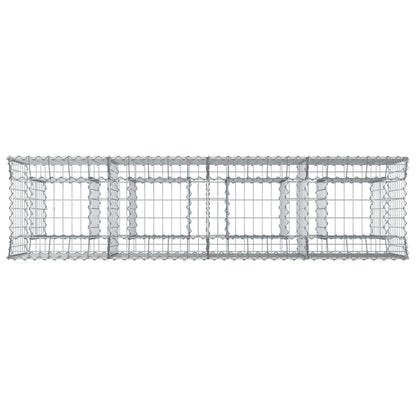 Gabionen-Hochbeet 2 stk. 200 x 50 x 80 cm Verzinkter Stahl