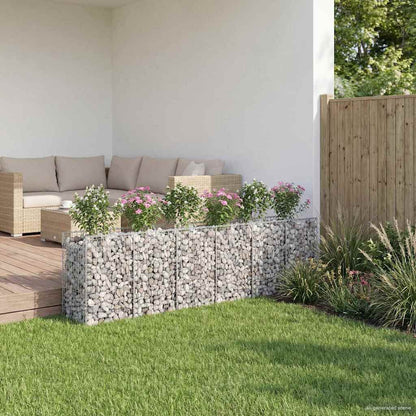 Gabionen-Hochbeet 2 stk. 300 x 50 x 80 cm Verzinkter Stahl