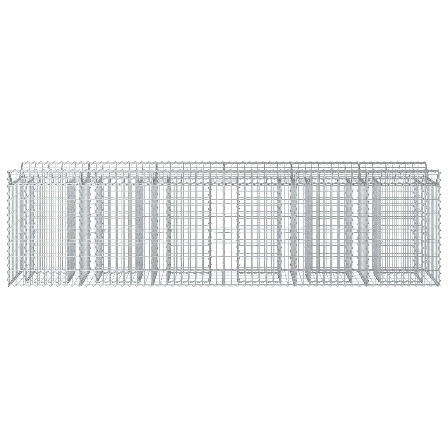 Gabionen-Hochbeet 2 pcs Silber