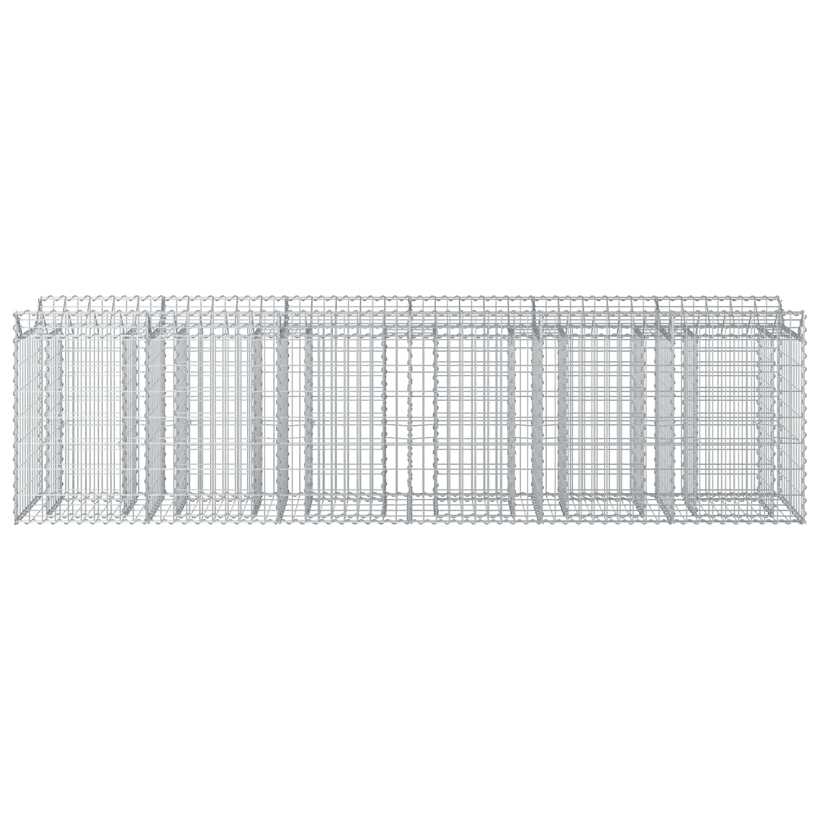Gabionen-Hochbeet 2 pcs Silber