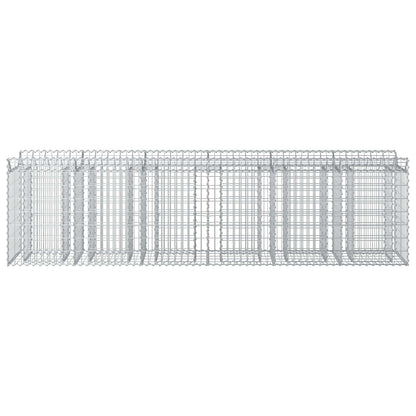 Gabionen-Hochbeet 2 stk. 300 x 50 x 80 cm Verzinkter Stahl