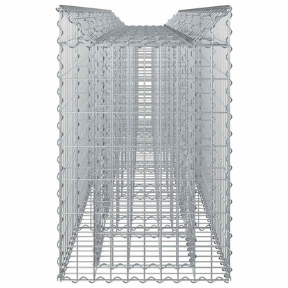 Gabionen-Hochbeet 2 stk. 300 x 50 x 80 cm Verzinkter Stahl