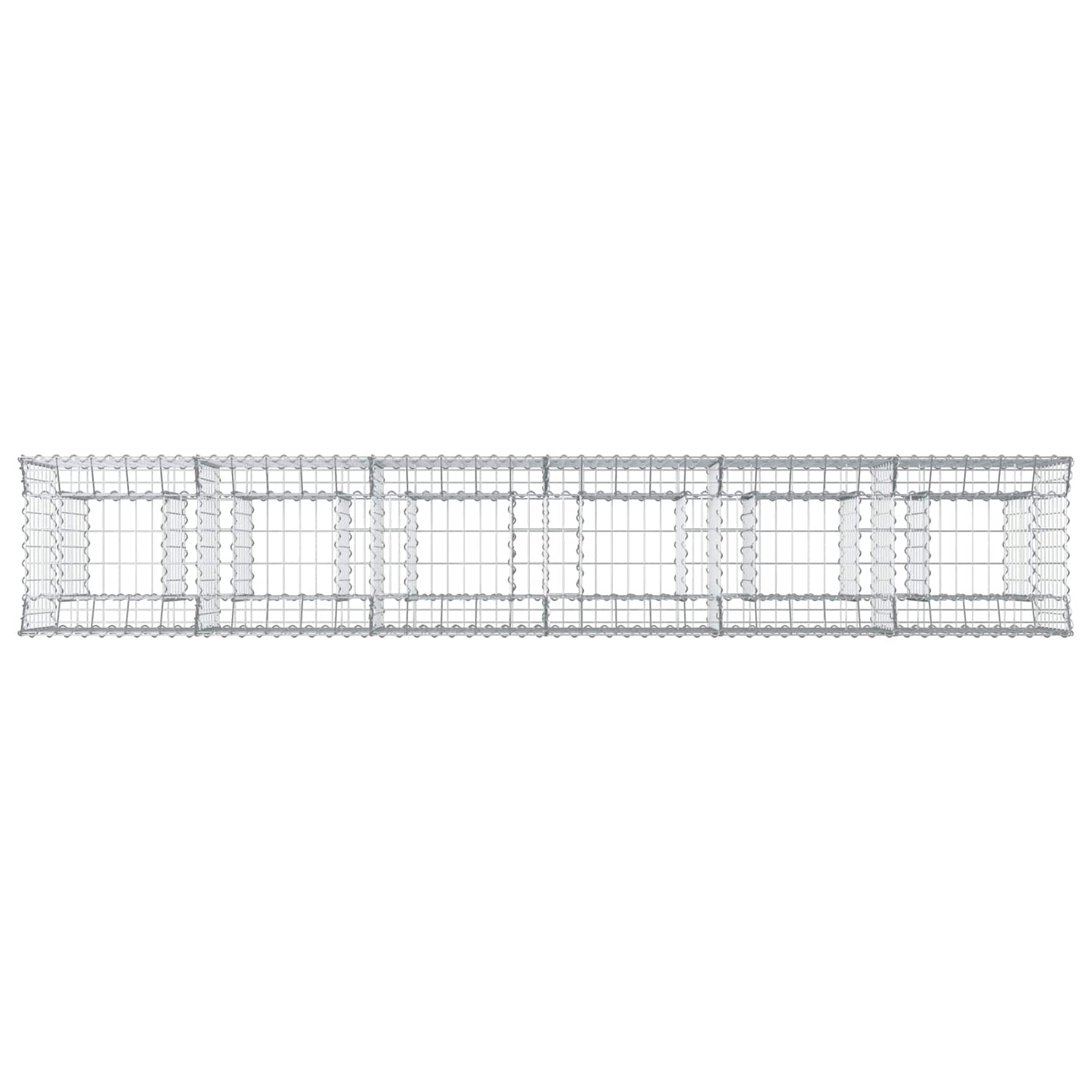 Gabionen-Hochbeet 2 pcs Silber