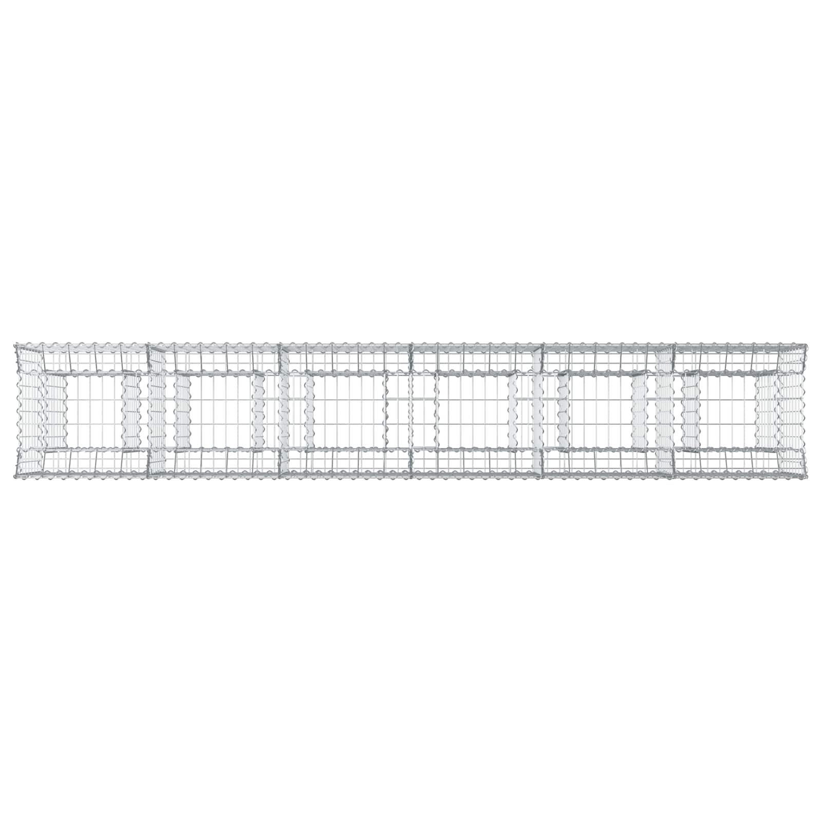 Gabionen-Hochbeet 2 pcs Silber