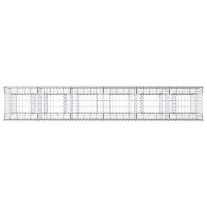Gabionen-Hochbeet 2 stk. 300 x 50 x 80 cm Verzinkter Stahl