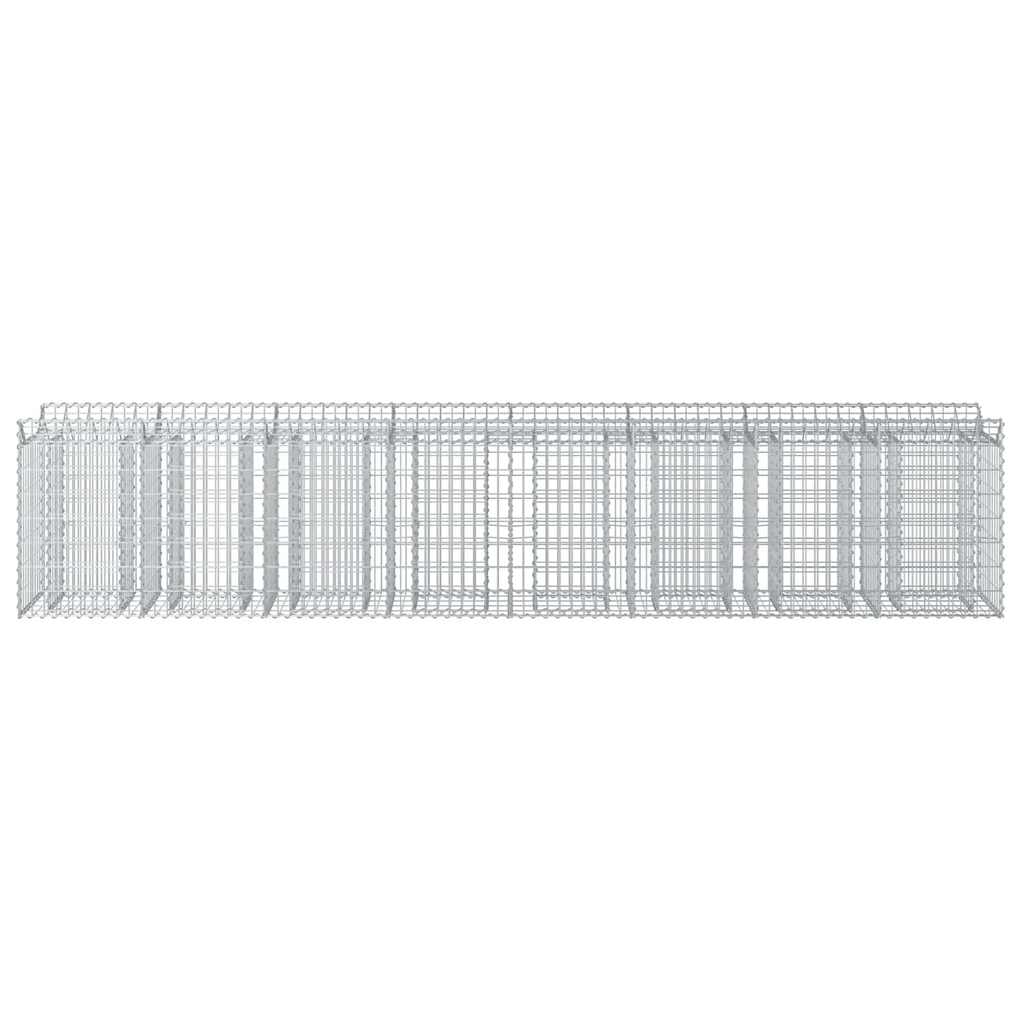 Gabionen-Hochbeet 3 pcs Silber