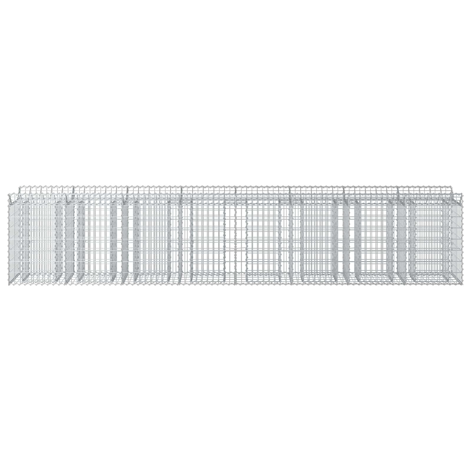 Gabionen-Hochbeet 3 pcs Silber