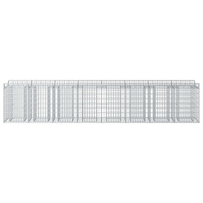 Gabionen-Hochbeet 3 stk. 400 x 50 x 80 cm Verzinkter Stahl