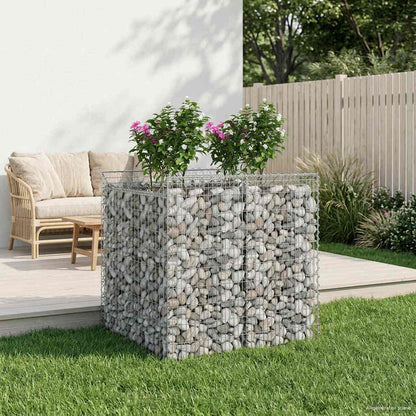 Gabionen-Hochbeet 2 stk. 100 x 100 x 100 cm Verzinkter Stahl