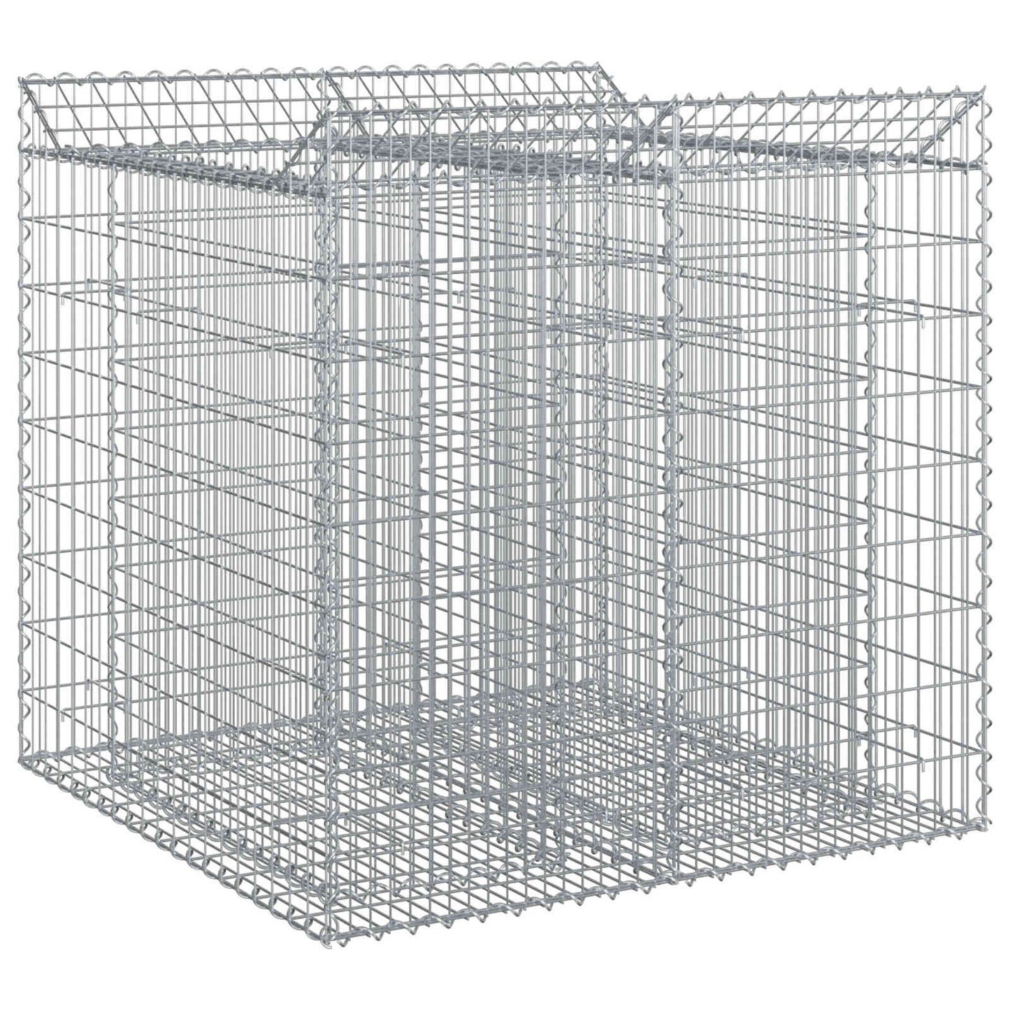 Gabionen-Hochbeet 2 pcs Silber