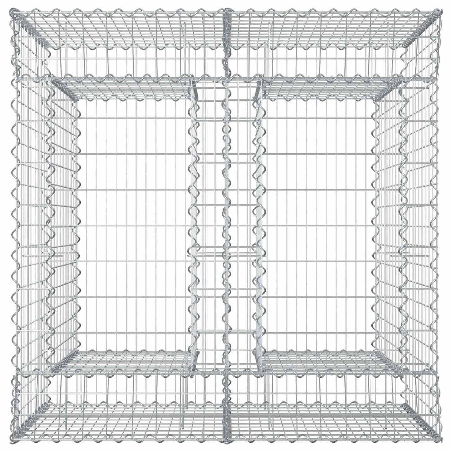 Gabionen-Hochbeet 2 pcs Silber
