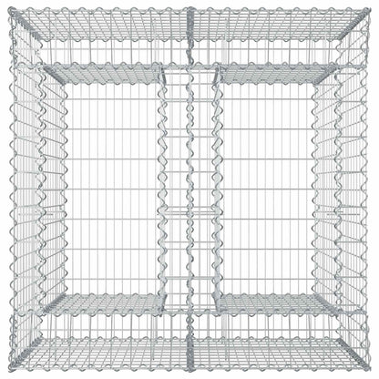 Gabionen-Hochbeet 2 stk. 100 x 100 x 100 cm Verzinkter Stahl