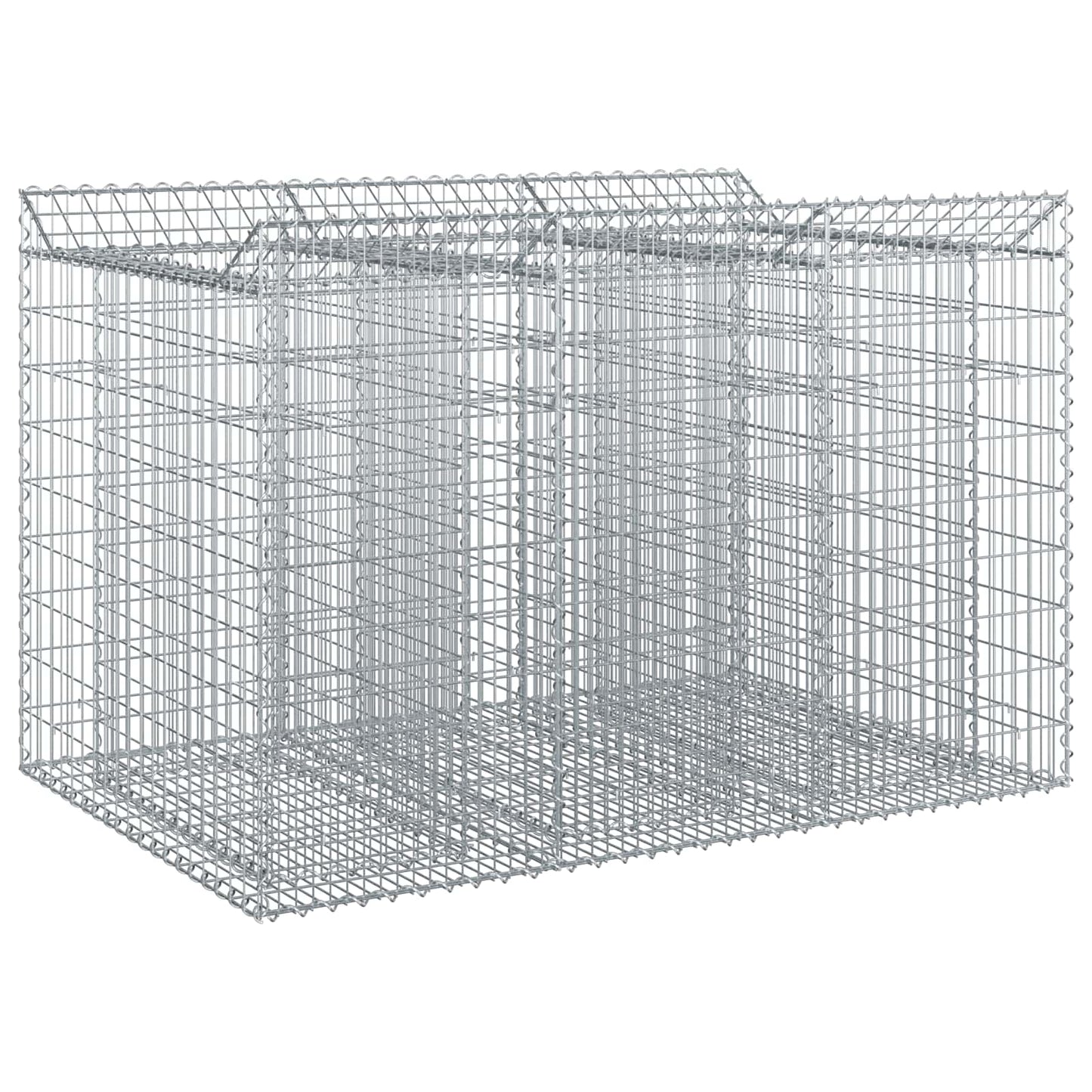 Gabionen-Hochbeet 2 pcs Silber