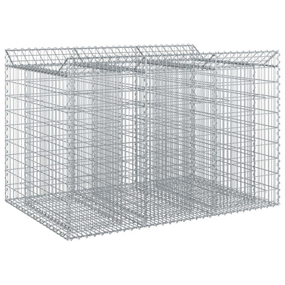 Gabionen-Hochbeet 2 stk. 150 x 100 x 100 cm Verzinkter Stahl