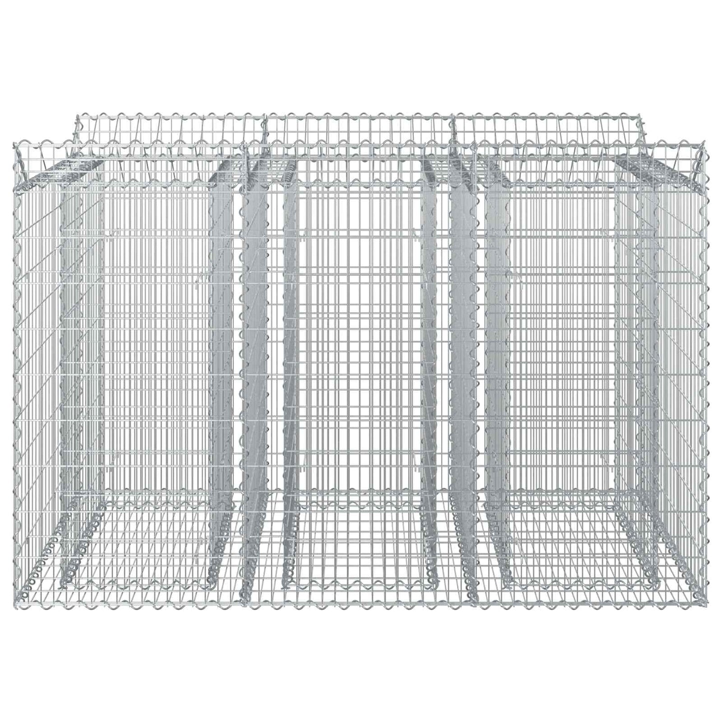 Gabionen-Hochbeet 2 pcs Silber