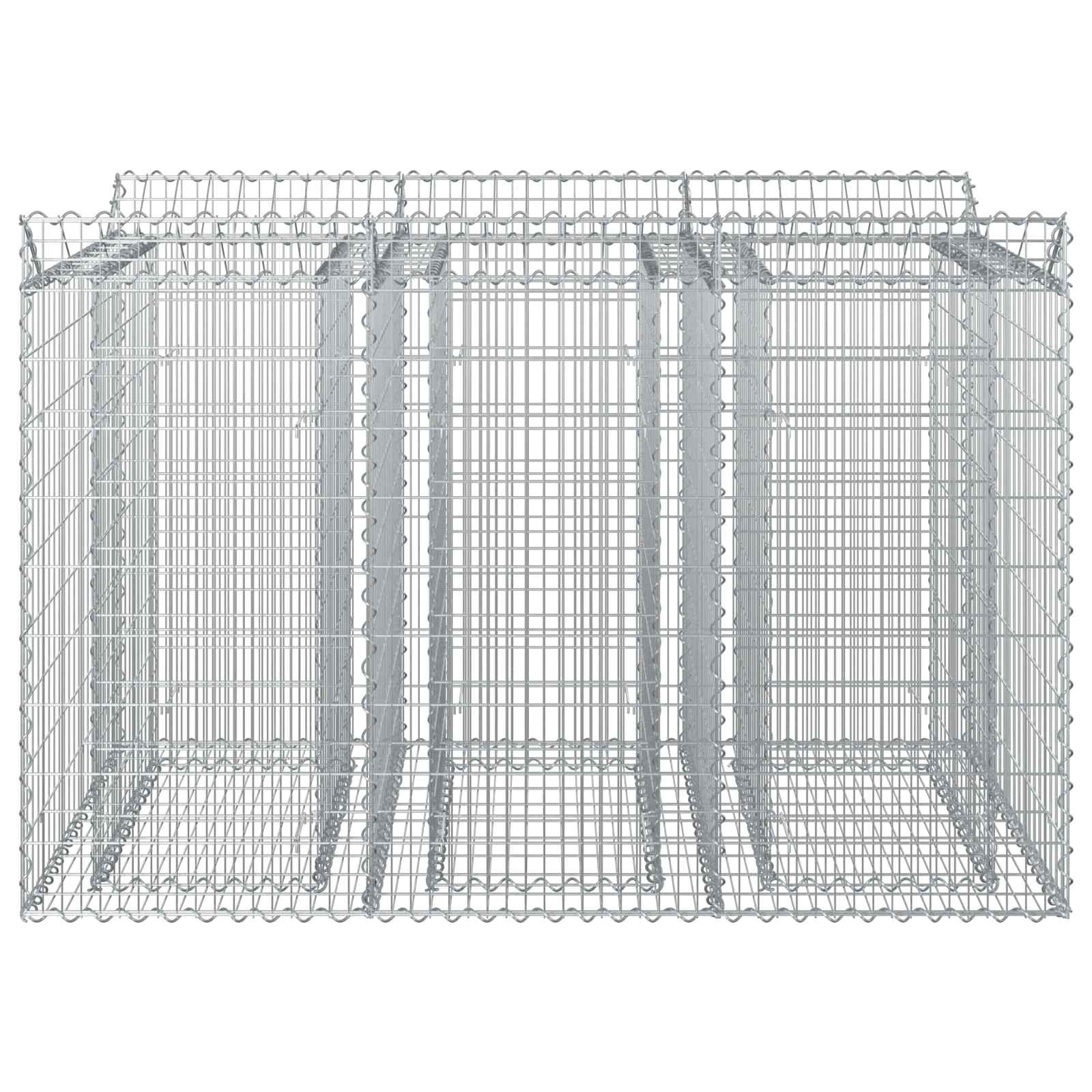 Gabionen-Hochbeet 2 pcs Silber