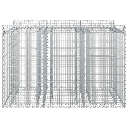 Gabionen-Hochbeet 2 stk. 150 x 100 x 100 cm Verzinkter Stahl
