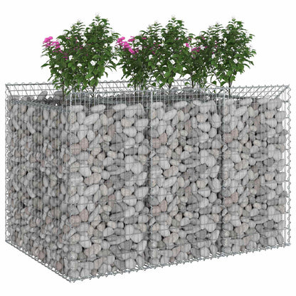 Gabionen-Hochbeet 2 stk. 150 x 100 x 100 cm Verzinkter Stahl