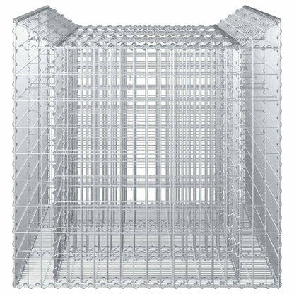 Gabionen-Hochbeet 2 stk. 150 x 100 x 100 cm Verzinkter Stahl