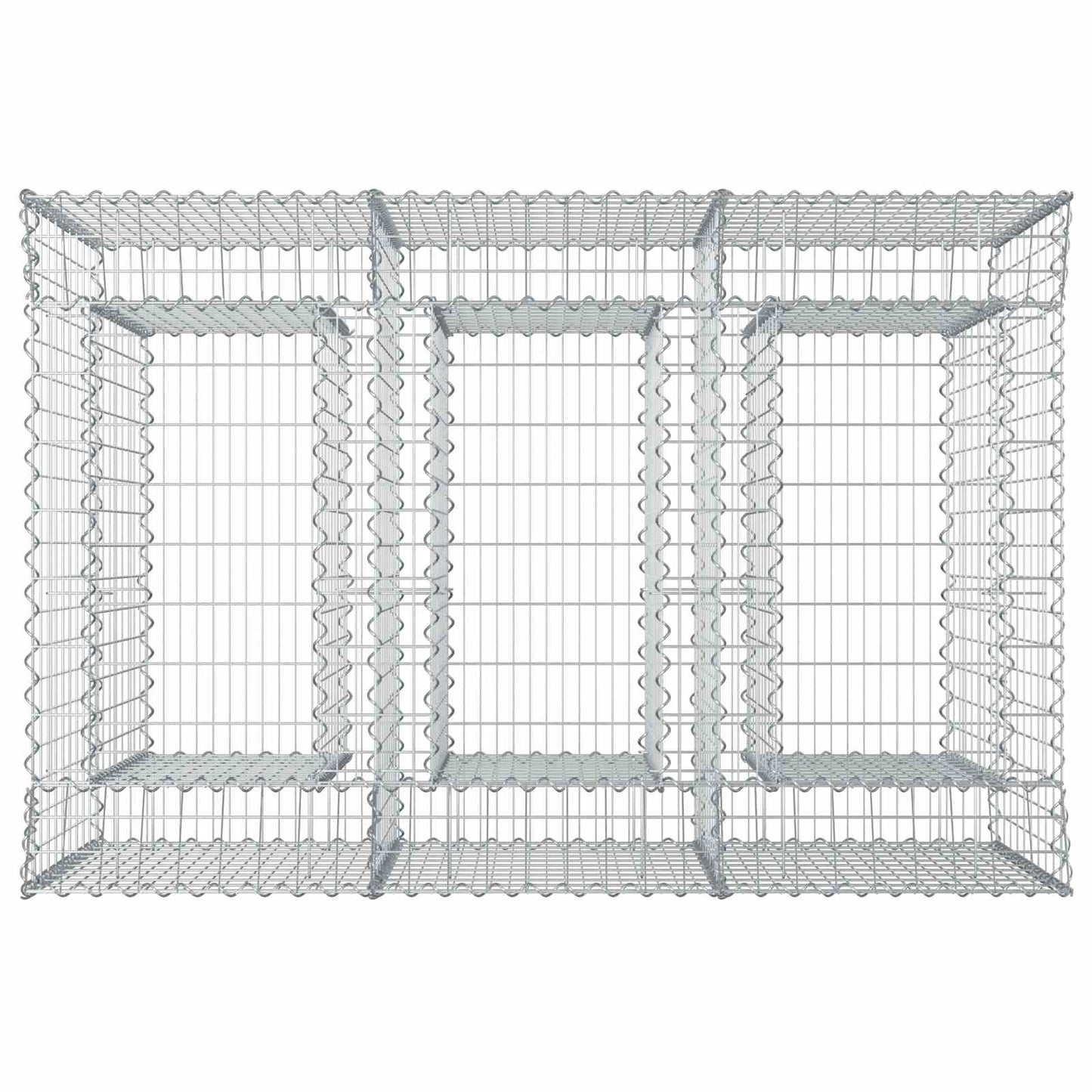 Gabionen-Hochbeet 2 pcs Silber