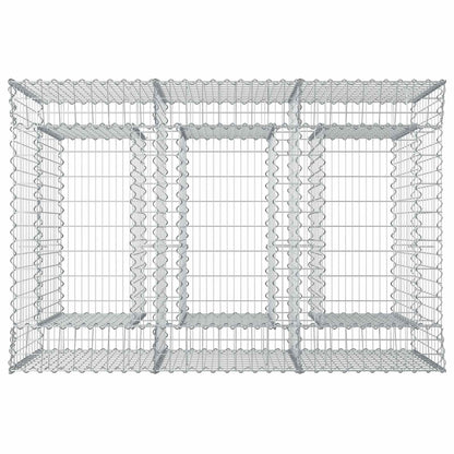Gabionen-Hochbeet 2 stk. 150 x 100 x 100 cm Verzinkter Stahl