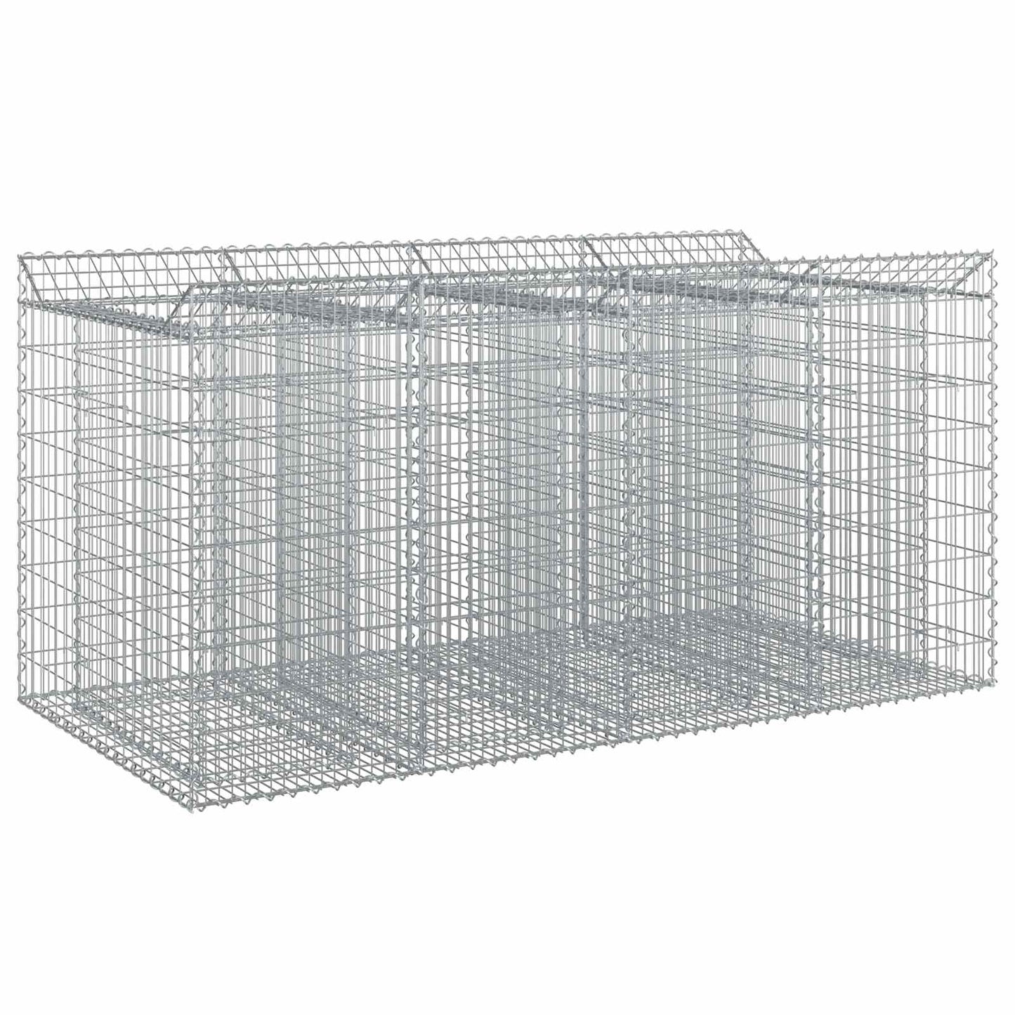 Gabionen-Hochbeet 2 pcs Silber