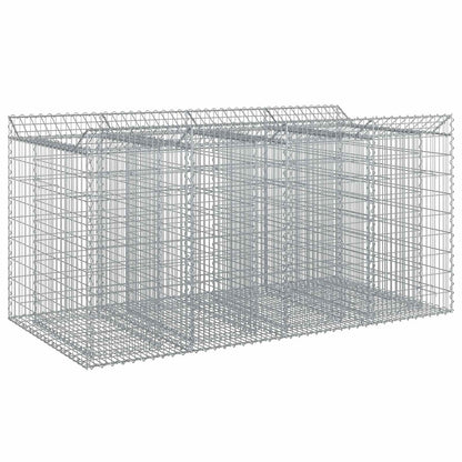 Gabionen-Hochbeet 2 stk. 200 x 100 x 100 cm Verzinkter Stahl
